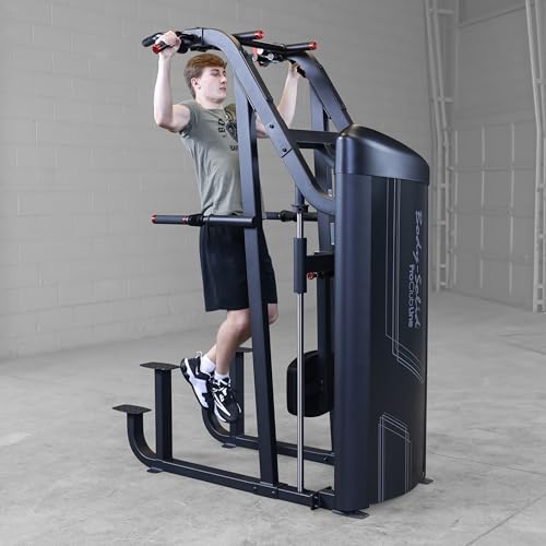 Body Solid (S2ACDX-2) Pro Clubline Series II Chin and Dip Machine, Commercial and Home Fitness Equipment, Pull Up Station ...