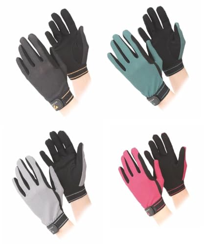 Shires Aubrion Ladies Mesh Riding Gloves M Raspberry