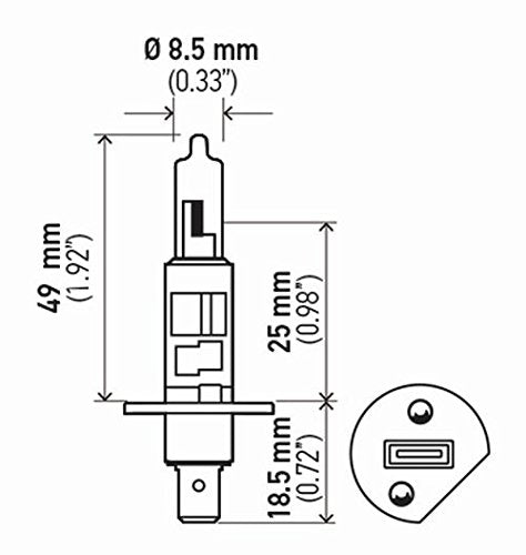 HELLA H1LL Long Life Bulb 12V 55W Multi Color