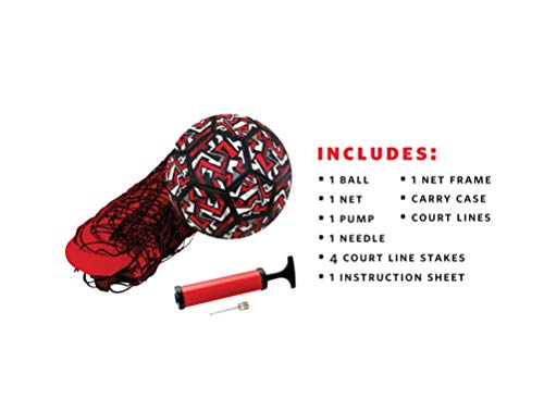 Wicked Big Sports Takraw Juggle Volleyball and Soccer Tennis Portable Outdoor Sports Tailgate Backyard Beach Game