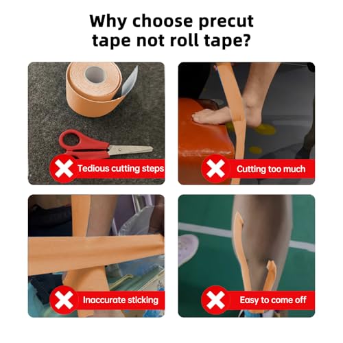 IEADEN Precut Kinesiology Tape for Knees, 10 Pcs - Knee Support & Stability, Knee Pain Relief Athletic Tape - Waterproof &...