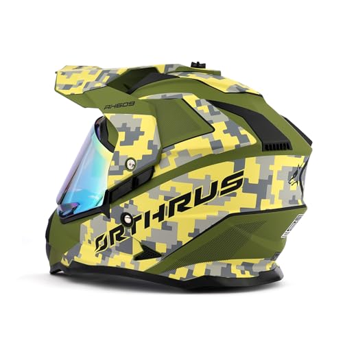 Orthrus Youth Kids Motorcycle Helmet, DOT Certified Full Face Dirt Bike Helmets for Off-Road ATV Street Riding Motocross B...
