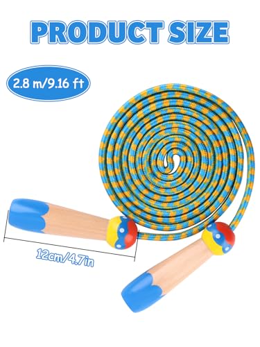 Jump Rope for Kids, Lorvain Adjustable Skipping Rope, Kids Jump Ropes with Wooden Handle for Girls Boys, Weighted Jumping ...