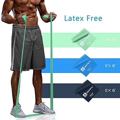 A AZURELIFE Resistance Bands,Professional Long Non-Latex Elastic Stretch Bands,Exercise Bands for Physical Therapy, Yoga, ...