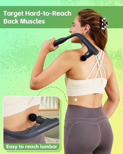 CAREKING WE ALWAYS CARE Convertible 3-in-1 Massage Gun Deep Tissue with Extended Handle, Back Pain Relief Percussion Muscl...