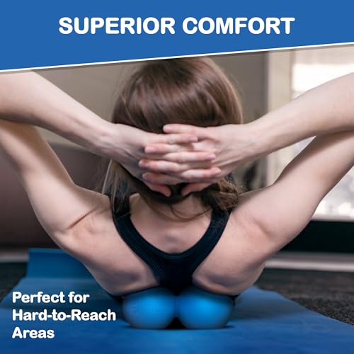 Peanut Massage Ball - Double Lacrosse Massage Ball & Mobility Ball for Physical Therapy - Deep Tissue Massage Tool for Myo...