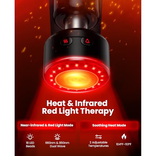 BOB AND BRAD T2 Max Massage Gun and D5 Ultra Massage Gun with Red Light Infrared Heat Head