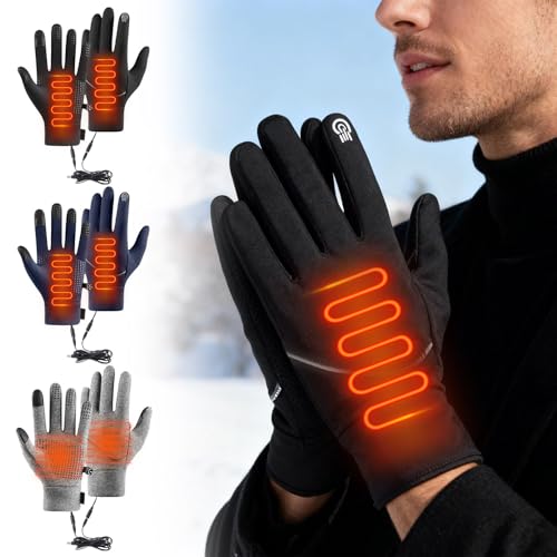 Heated Gloves for Men and Women, Rechargeable Electric Gloves Battery Hand Warmer for Winter Sports Snow Biking Riding Skiing
