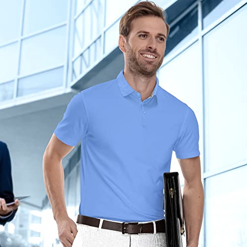 Mio Marino Golf Polo Shirts for Men - Dry Fit - Ultra-Thin Breathable Fabric
