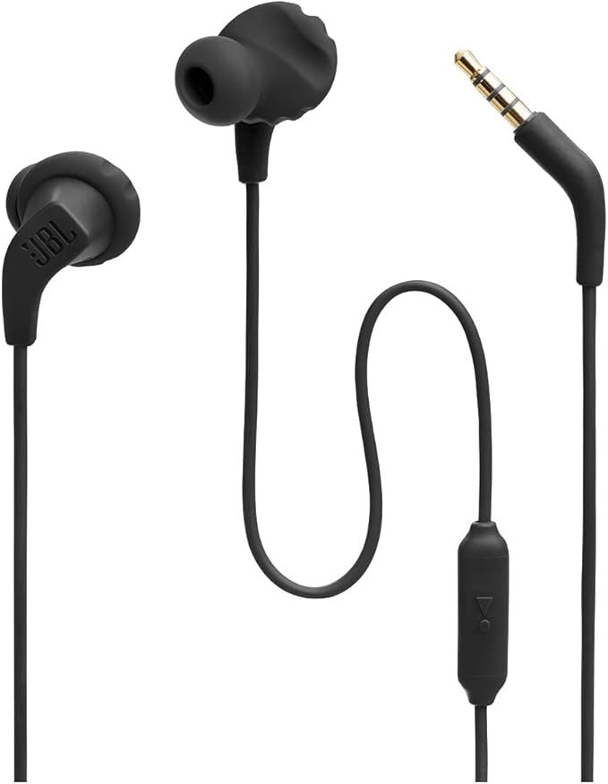JBL Endurance Run 2 Wired - Waterproof Wired Sports in-Ear Headphones, JBL Pure Bass Sound, Hands-Free Calls, Never Hurt. ...