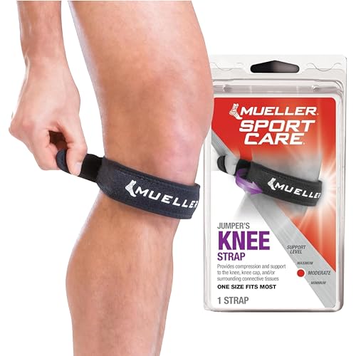 MUELLER Sports Medicine Jumper's Knee Single Strap for Men and Women, Knee Compression and Pain Relief Support, Ideal for ...