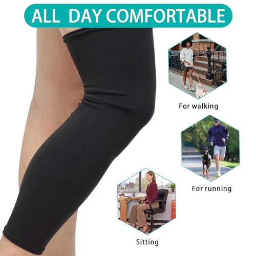 DOUKOM Knee Brace Undersleeve for Men & Women, Leg Undersleeve for Knee Brace Closed Patella Protects Skin from Abrasions ...