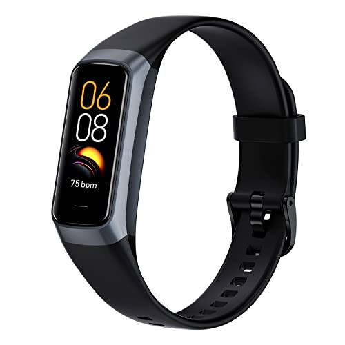 BSLIZHEN Fitness Tracker with 24/7 Blood Oxygen Heart Rate and Sleep Monitor,IP68 Waterproof,1.10''AMOLED Touch Color Scre...