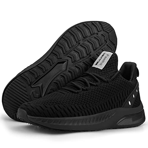 Feethit Mens Slip On Walking Shoes Blade Tennis Shoes Non Slip Running Shoes Lightweight Workout Shoes Breathable Mesh Fas...