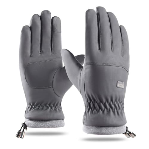 Winter Ski-Gloves for Men-Women Non-Slip-Plus-Velvet-Thickened Mitt Waterproof Cold-Weather Touchscreen-Cycling-Gloves S/M