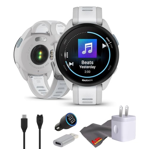 Garmin Forerunner 165 Music GPS Running Smartwatch, Fitness Tracker Smart Watch for Men and Women Bundle with Accessories...