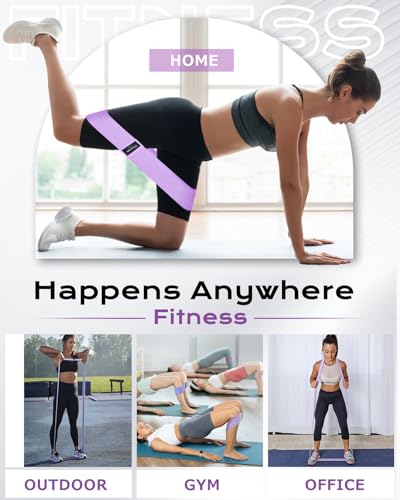 Fitense Fabric Resistance Bands for Working Out - Booty Bands for Women Men with Workout Bands Guide, Exercise Bands Resis...