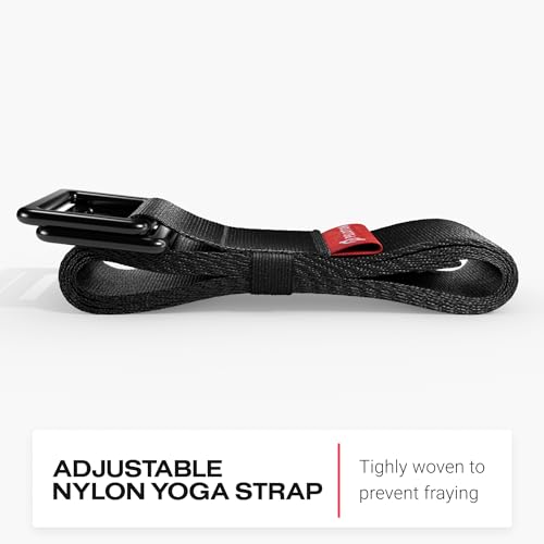 Peloton Yoga Strap | 6 ft. Adjustable and Durable Nylon Strap with Corrosion Resistant Zinc Alloy Rings for Stretching, Pi...