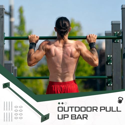 Zonon 2 Pcs Heavy Duty Outdoor Pull up Bars Heavy Strength Training Chin up Bars for Home Gyms Full Body Exercise Support ...