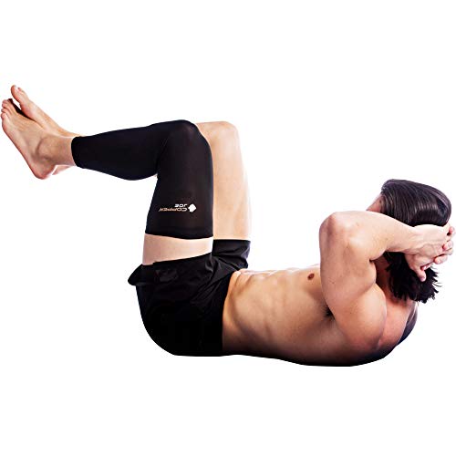 Copper Joe Full Leg Compression Sleeve Support for Knee, Thigh, Calf, Arthritis, Running and Basketball
