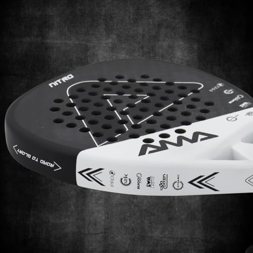 AMA SPORT Padel Racket Carbon Fiber Surface with EVA Memory Flex Foam Core Padel Tennis Racket Lightweight Paddle Tennis R...
