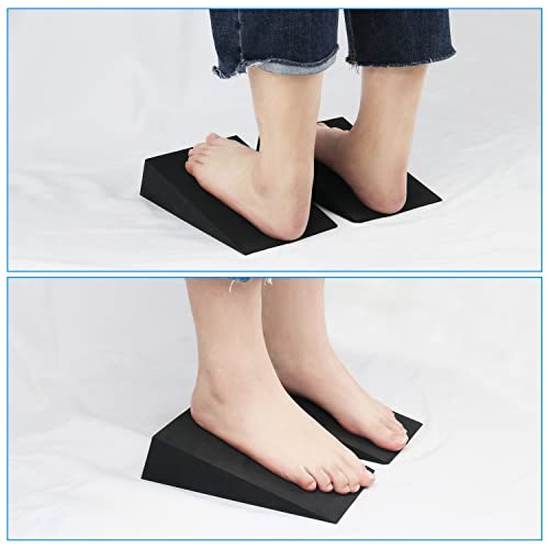 Inlisy Foam Wedge Slant Board, 2-pcs Update Calf Stretcher, Squat Wedges for Yoga, Foot Rehabilitation and Stretching, and...