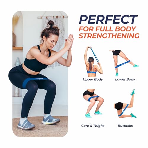 PhysioSpace Resistance Bands Loop Set – 6 Mini Loop Bands for Glutes, Legs & Core Workouts. PT-Inspired for Physical Thera...