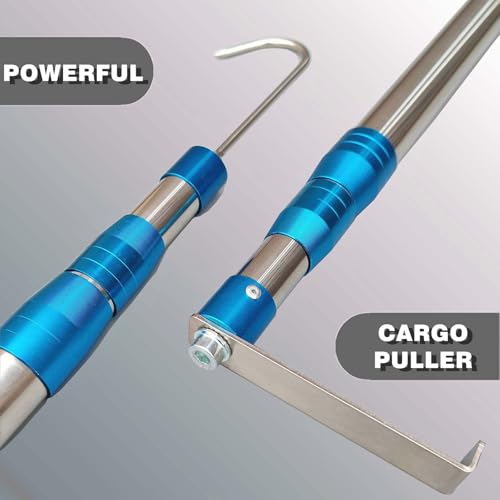 Bytcew Cargo Grabber Reach Retriever Tool, 6.3 Ft Heavy Duty Truck Bed Accessories Telescoping Pull Pole with Hooks, Used ...