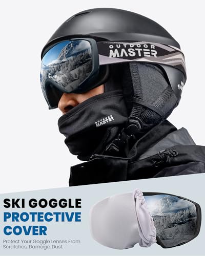 OutdoorMaster Ski Goggles with Cover Snowboard Snow Goggles OTG Anti-Fog