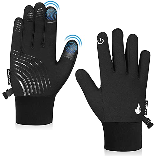 SAWANS Kids Cycling Gloves Sports Winter Thermal Boys Girls Children Windproof Anti-Slip Touchscreen Gloves Age 4-12 Years...