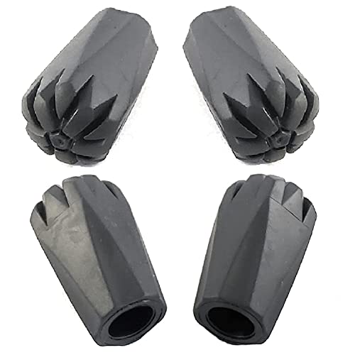 4 Pack of Extra Durable Rubber Replacement Tips (Replacement Feet/Paws/Ferrules/Caps) for Trekking Poles - Fits All Standa...