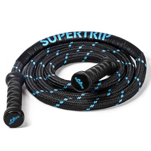 Supertrip Upgraded Weighted Jump Rope for Fitness Men Women Second Generation 360 Rotating Handles, 3.21LBS 3.38LBS 3.41LB...