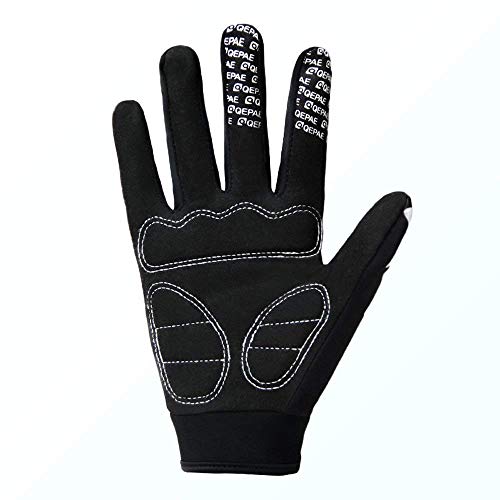 QEPAE® Unisex Breathable Cycling Full Finger Gloves Non-Slip Auto Racing Gloves for Biking Running Sporting Weightlifting ...