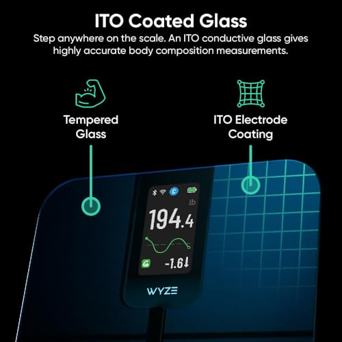 Wyze Scale Ultra Smart Scale with 4.3" Color Display - Digital Scale for Body Weight BMI Muscle Mass, Heart Rate Monitor, ...