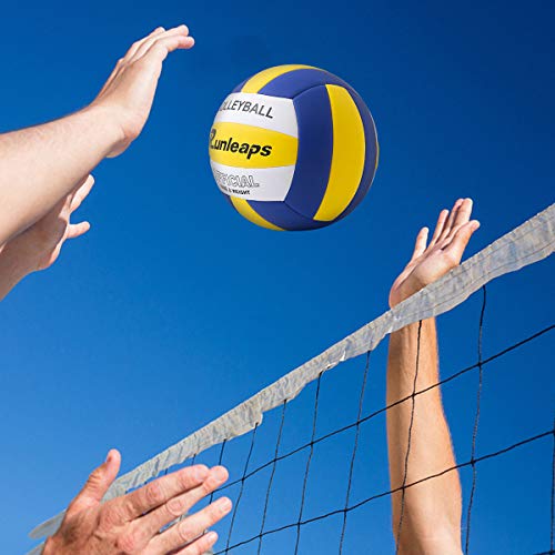 Runleaps Volleyball, Waterproof Indoor Outdoor Volleyball for Beach Game Gym Training (Official Size 5)