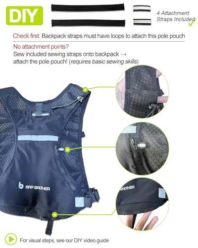 Trekking Poles Carry Bag, Waterproof & Lightweight Hiking Poles Storage Bag, Portable Storage Bag for Trekking Poles, Suit...