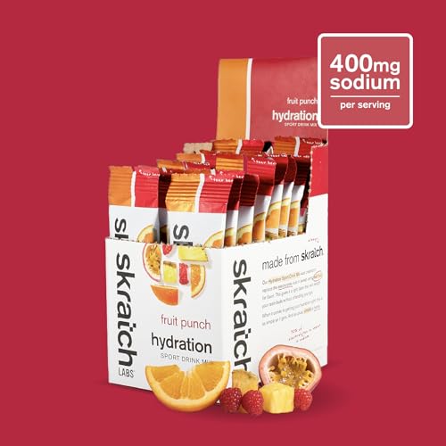 Skratch Labs Hydration Packets - Hydration Drink Mix, Fruit Punch (20ct) - Electrolyte Powder Packets Developed for Athlet...