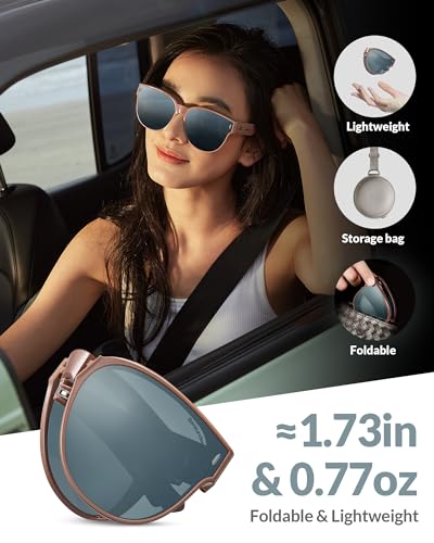 BENEUNDER Polarized Fit Over Sunglasses for Womens & Men, Lightweight Folding Sunglasses for Nearsightedness