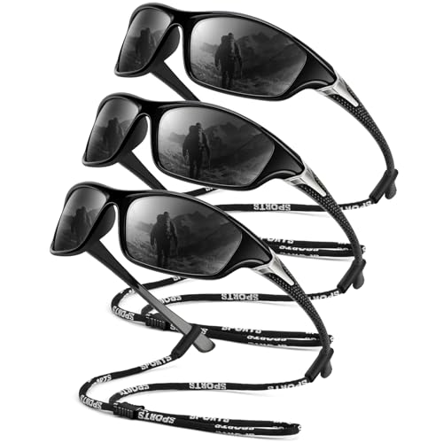 OUKEMAX Polarized Sunglasses Men, Sports Sun Glasses Womens UV400 Protection for Fishing Running Driving