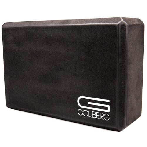 Golberg Foam Yoga Block – For Fitness, High Intensity Support and Improving Strength or Flexibility Pink/Green/Dark Green/...