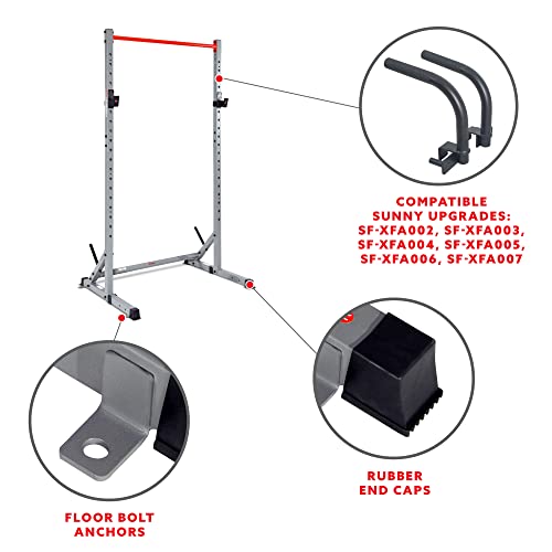 Sunny Health & Fitness Multifunctional Strength Training Home Gym – Complete Workout Equipment with Training Attachments, ...