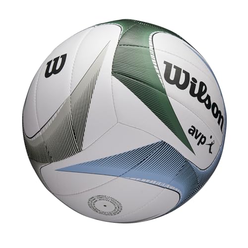 Wilson AVP PXL Volleyball - Official Size, White/Blue/Green