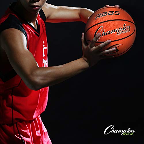 Champion Sports® Rubber Basketballs – Heavy Duty Pro-Style, Indoor/Outdoor Use, Premium Basketball Equipment for Physical ...