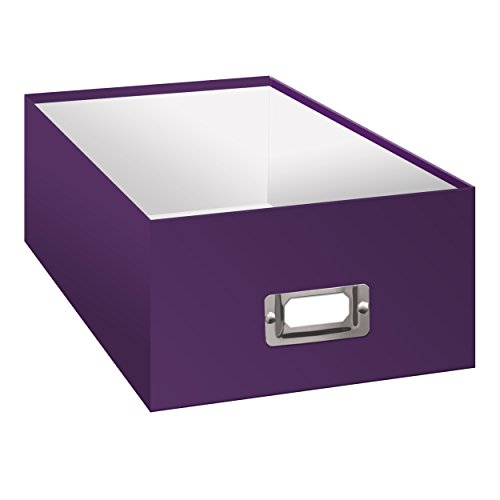 Pioneer B-1 Photo / Video Storage Box - Holds Over 1,100 Photos Up To 4X6 Or 10 Vhs Videos, Solid Color: Bright Purple.