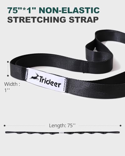 Trideer Stretching Strap and 9 Inch Mini Exercise Ball Bundle – Yoga Strap with 10 Loops and Pilates Ball for Physical The...