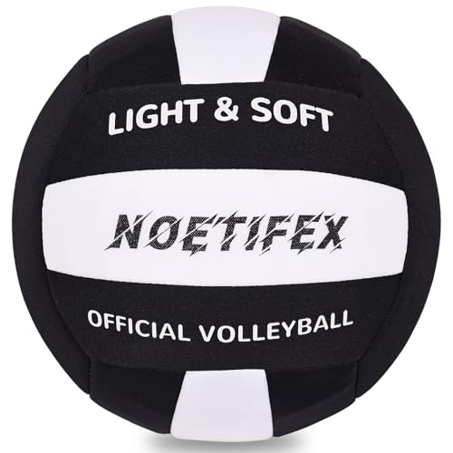 Noetifex Soft Volleyball-Super Soft Fabric Light Volleyball for Indoor Practice Safe and Quiet Kids Youth Beginners House ...