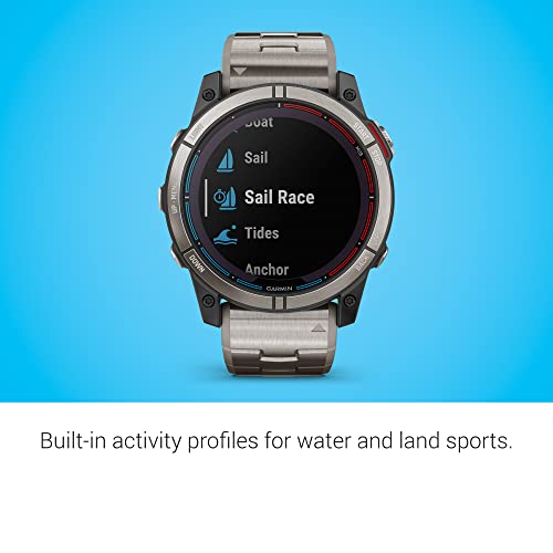Garmin quatix® 7X Solar Edition, Marine GPS Smartwatch, Solar Charging Capabilities, Durable Watch with Flashlight, Tide C...