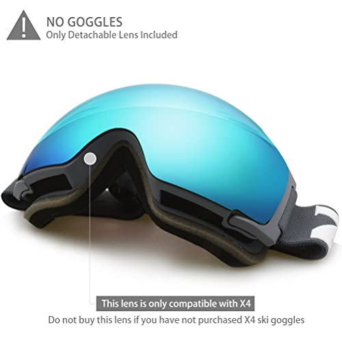 ZIONOR X4 Ski Goggles Magnetic Lens - Snowboard Goggles for Men Women Adult - Snow Goggles Anti-fog UV Protection
