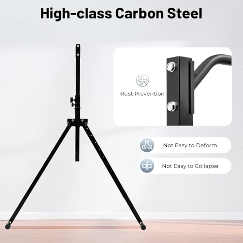Foldable Power Tower Pull Up Bar, Height Adjustable Dip Station for Home Gym, Multi-Function Fitness Equipment for Strengt...