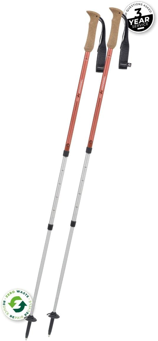 Komperdell Highlander Zero Lightweight Carbon Fiber Trekking Poles with Ergonomic Handles, Shock Absorbing Technology & Ad...
